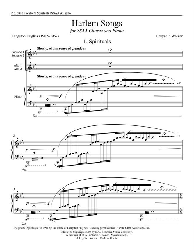 Harlem Songs: No. 1 Spirituals